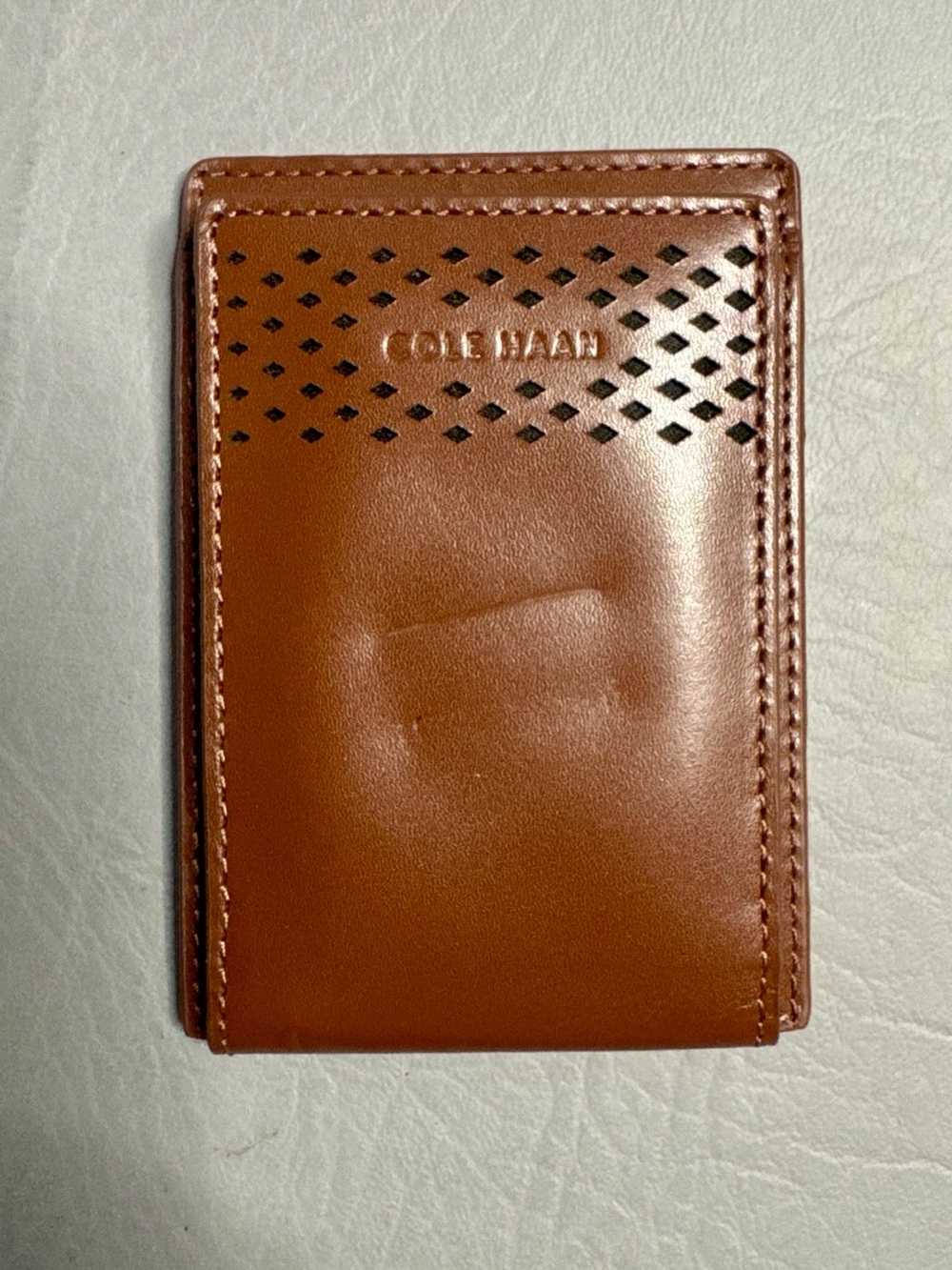 Cole Haan Brown Leather Bifold Wallet Credit Card Holder